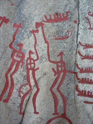 axes in rock carving