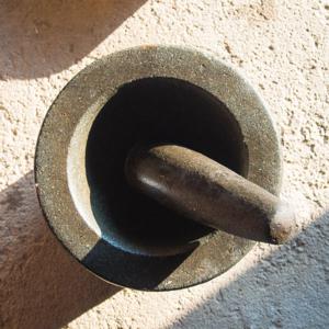 stone mortar and pestle